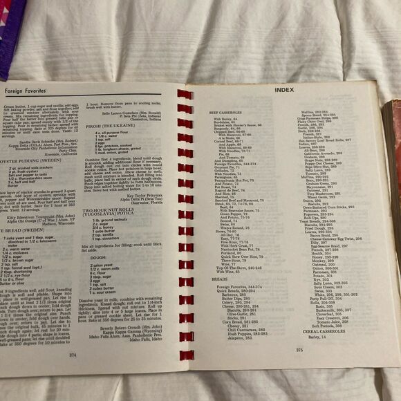 The Panhellenic Cookbook CASSEROLES 1970 VINTAGE Spiral 2000+ Recipes - Picture 6 of 6